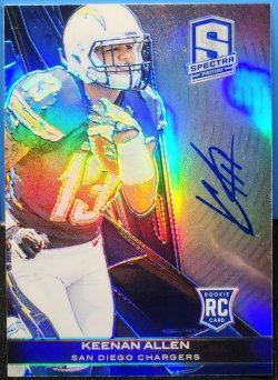 2013 Panini Spectra Keenan Allen Rookie Signatures Blue Parallel