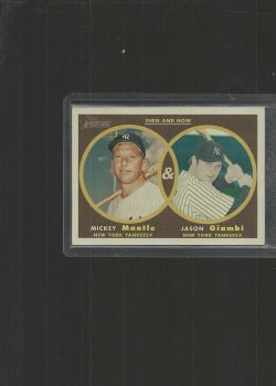 2006 Topps TOPPS HERITAGE MICKEYMANTLE AND JASON GIAMBI "THEN AND NOW" INSERT
