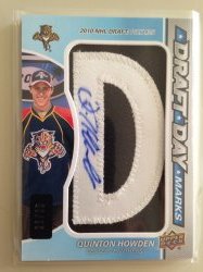 2013/14 Upper Deck Sp game used Quinton Howden draft day marks D ddm-qh