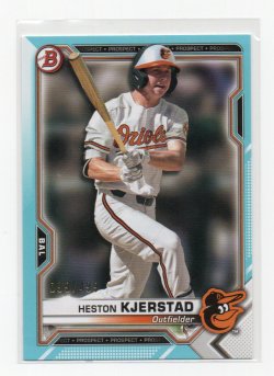 2021 Topps Bowman Prospects Sky Blue Heston Kjerstad