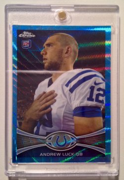2012 Topps Chrome Andrew Luck ROOKIE BLUEWAVE Refractor   BW-60