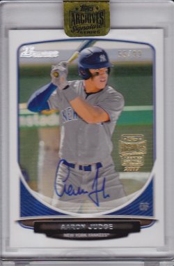 Aaron Judge 2013 Bowman Sterling Baseball Rookie Autograph Card BGS 9.5 (B)