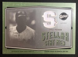2004 Upper Deck Vintage Stellar Stat Men Jerseys 39 Jorge Posada