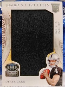2014 Panini Crown Royale Derek Carr Jumbo Silhouettes