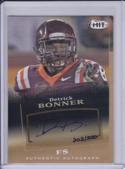    Detrick Bonner 2015 Sage Hit Autographs Gold /250