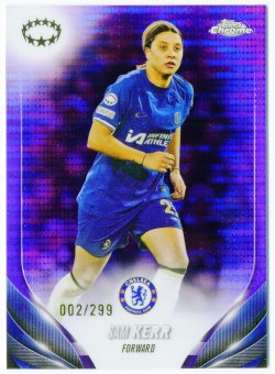 2023-24 Topps Chrome UWCL Purple Pulsar Refractors Sam Kerr