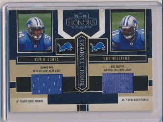    Roy Williams and Kevin Jones 2004 Playoff Honors Rookie Tandems Jerseys