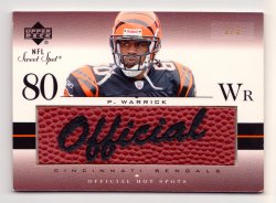 2002 Sweet Spot Official Hot Spots Football #OHSPW Peter Warrick/8