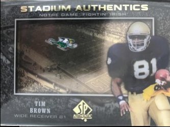 2012 Upper Deck SP Authentic Tim Brown Stadium Authentics SA-TB