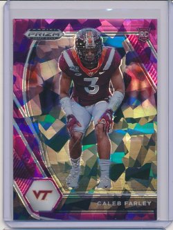    Caleb Farley 2021 Panini Prizm Draft Picks Prizms Purple Ice RC /149