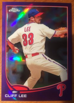 2013 Topps Chrome Purple Refractor Cliff Lee