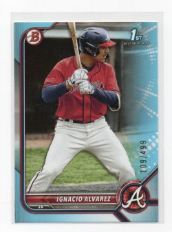 2022 Topps Bowman Draft Sky Blue Ignacio Alvarez