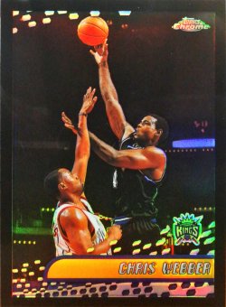 2001-02 Topps Chrome Refractors Black Border Chris Webber #ed 23/50