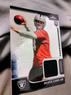 2014 Topps Chrome Derek Carr Rookie Relics