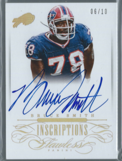    2015 Flawless Bruce Smith Inscriptions Autograph