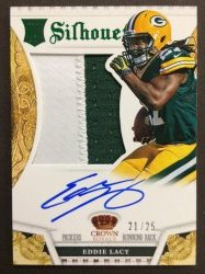 2013  Crown Royale Eddie Lacy Silhouette Patch Auto /25