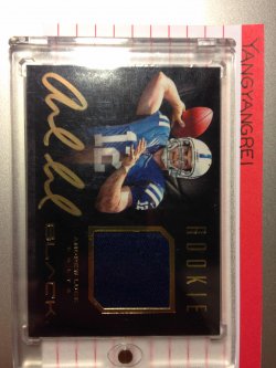 2012 Panini Black  Andrew LuckRookie black auto patch 