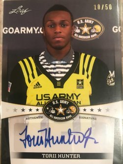 2013 Leaf US Army AA Bowl Torii Hunter Jr BA-TH1 10/50