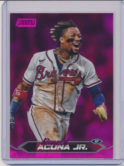    Ronald Acuna Jr. 2024 Stadium Club Pink Foil