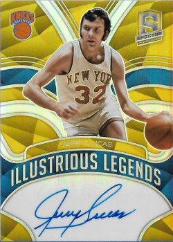 2021-22 Panini Spectra Illustrious Legends Signatures Gold Jerry Lucas #ed 3/10