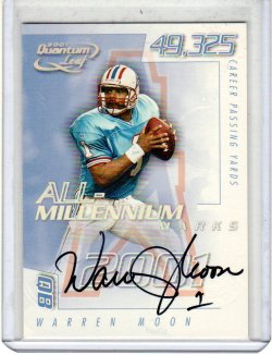 2001 Leaf All-Millennium Marks Warren Moon