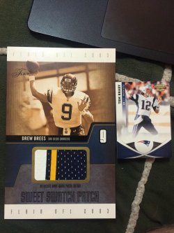2003 Fleer Flair Drew Brees Jumbo Card Patch