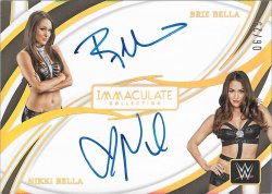 2022 Immaculate Collection WWE Dual Autographs Brie Bella / Nikki Bella #ed 6/25