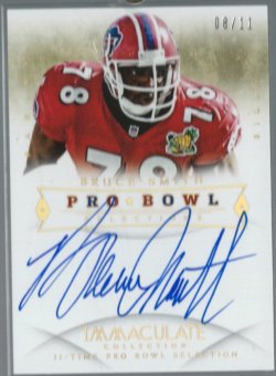   2014 Immaculate Bruce Smith Pro Bowl Autograph 08/11