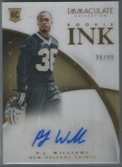 2015 Panini Immaculate Collection P.J. Williams Rookie Ink