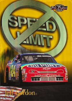 1996  Pinnacle Pole Position Gold Speed Limit Jeff Gordon