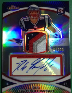 2010 Topps Finest Rob Gronkowski Patch/auto Refractor
