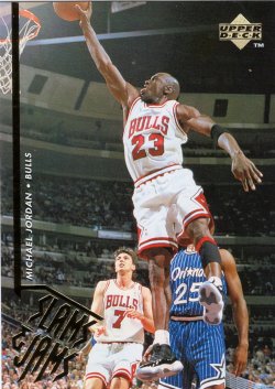 1995 Upper Deck Upper Deck Michael Jordan Slams and Jams Insert