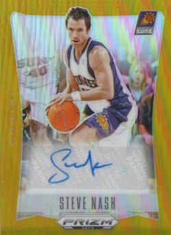 2023-24 Panini Prizm Deca Signatures Gold Steve Nash #ed 10/10