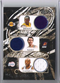 2006 Topps Luxury Box Kobe Bryant/ Steve Nash/ Sam Cassell/ Baron Davis/ Mike Bibby 5 Relic Side A