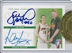 2005  Rittenhouse WNBA Case Topper Dual Autograph Sue Bird / Lauren Jackson