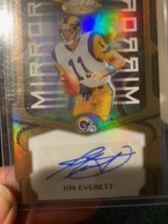 2023 Panini certified mirror bronze jim everett