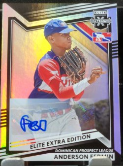 2022 Panini Elite Extra Edition Anderson Fermin Signatures