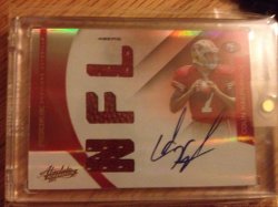 2011 Panini Absolute Memorabilia Colin Keapernick 2011 absolute memorabilia Jersey Ball Jersey auto