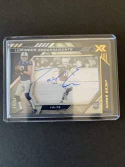 2020 Panini XR Jacob Eason Luminous Endorsements