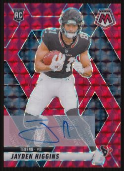 2025 Panini Mosaic Rookie Autographs Mosaic Red Jayden Higgins