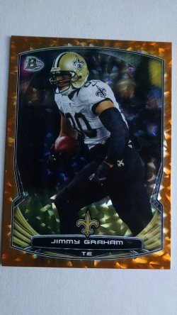 2014 Bowman Orange Ice Parallel 1/50 Jimmy Graham #110