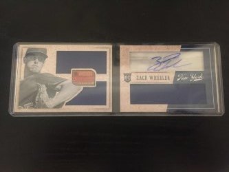 2014 Panini Americas Pastime Zack Wheeler Triple Jersey Auto Booklet
