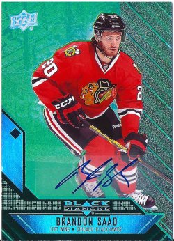 2014 Upper Deck Black Diamond Emerald Autograph Brandon Saad