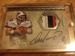 2012 Topps Five Star Dan Marino 3 color patch auto