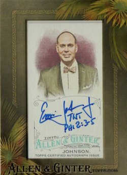 2016 Topps Allen & Ginter Mini Framed Autographs Ernie Johnson
