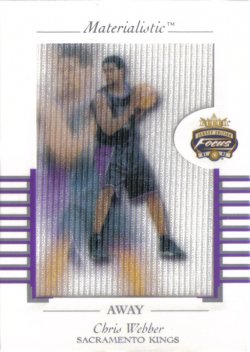 2001-02 Fleer Focus Materialistic Away Chris Webber