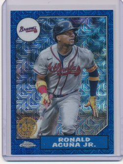    Ronald Acuna 2022 Topps 1987 Topps Silver Pack Chrome Blue Refractor /150
