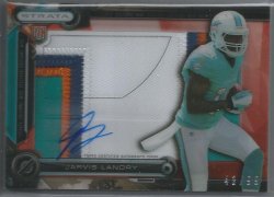 2014 Topps Strata Jarvis Landry Clear Cut Auto Relic Rookie Topaz Parallel