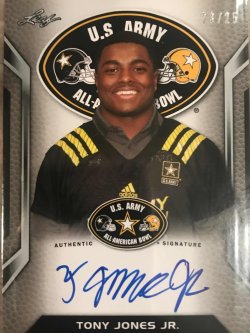 2016 Leaf US Army AA Bowl Tony Jones Jr ATA-TJJ 23/25