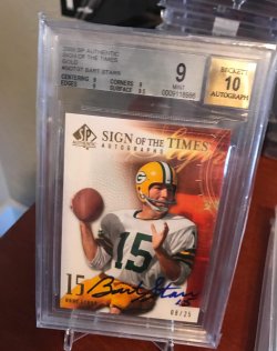 2008 Upper Deck SP Authentic Sign of the Times Gold Bart Starr